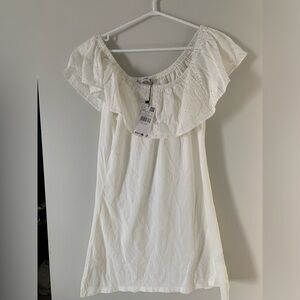 Mango white off shoulder dress